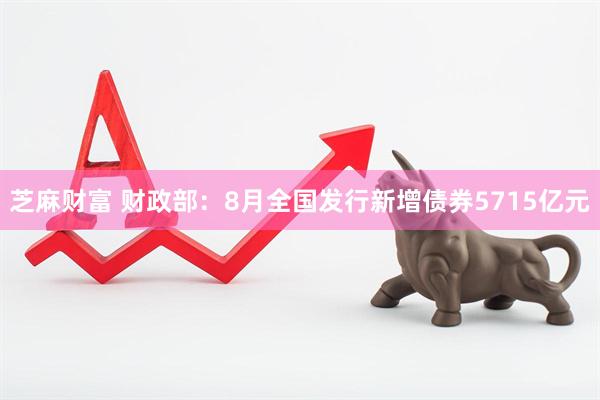 芝麻财富 财政部：8月全国发行新增债券5715亿元