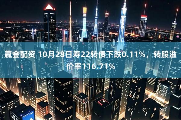 赢金配资 10月28日寿22转债下跌0.11%，转股溢价率116.71%